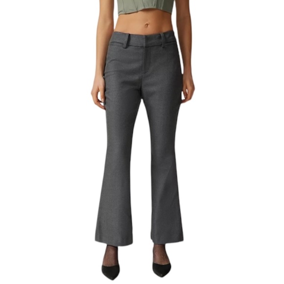 Urban Outfitters Jamie Flare Trouser Pant grey tailored mid rise 2 - Picture 2 of 11